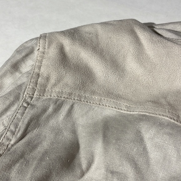 Anthropologie shacket lightweight jacket womens small cream moto open hang linen - Picture 9 of 10